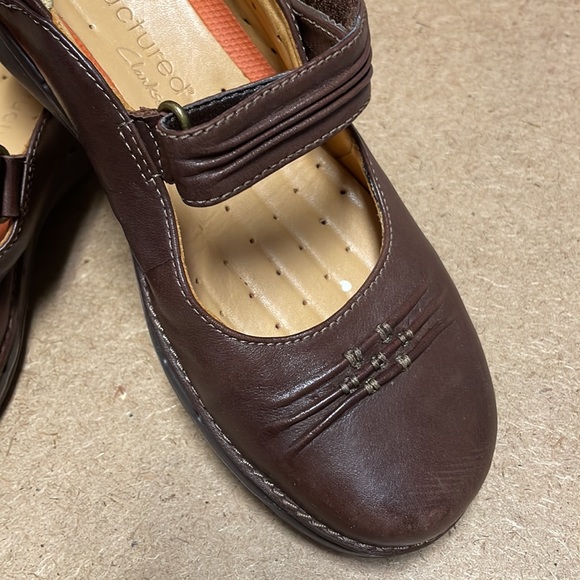 Clarks Unstructured Casual Mary Jane Loafers Shoes Size 7.5 M brown - Picture 15 of 17